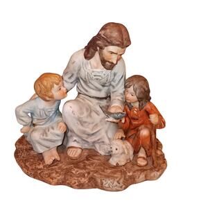 EUC HOMCO The Fisherman Masterpiece Porcelain Figurine Vintage 1983